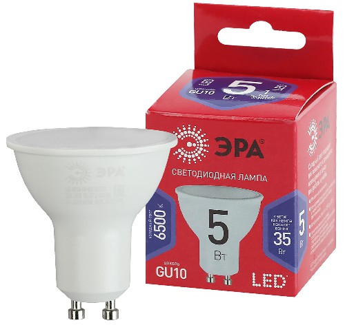 Лампа светодиодная ЭРА RED LINE LED MR16-5W-865-GU10 R GU10 5 Вт софит холодный дневной свет (1/100) (Б0045348) Лампа светодиодная ЭРА RED LINE LED MR16-5W-865-GU10 R GU10 5 Вт софит холодный дневной свет (1/100) (Б0045348)