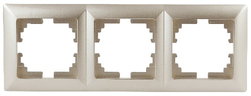 Рамка INTRO на 3 поста, СУ, Solo, шампань (14/280/3360) 4-503-04 (Б0043420) Рамка INTRO на 3 поста, СУ, Solo, шампань (14/280/3360) 4-503-04 (Б0043420)