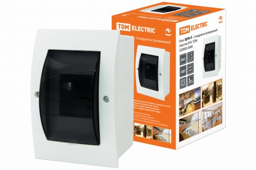 Бокс ЩРВ-П-3 модуля встраиваемый пластик IP41 TDM (SQ0902-0008) фото 2 Бокс ЩРВ-П-3 модуля встраиваемый пластик IP41 TDM (SQ0902-0008) фото 2