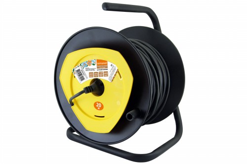Удлинитель НАРОДНЫЙ на катушке силовой с 1 выносной роз. ПВС 2200 Вт с/з, 20м (SQ1307-0411) фото 2 Удлинитель НАРОДНЫЙ на катушке силовой с 1 выносной роз. ПВС 2200 Вт с/з, 20м (SQ1307-0411) фото 2