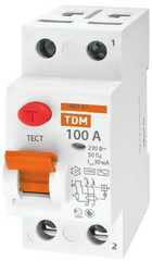 УЗО ВД1-63 2Р 100А 100мА TDM (SQ0203-0023) УЗО ВД1-63 2Р 100А 100мА TDM (SQ0203-0023)