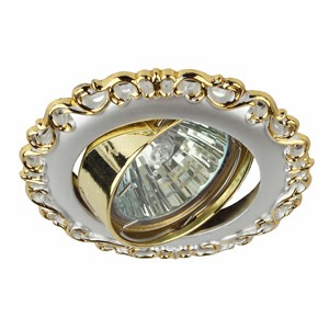 Светильник ЭРА KL59 А SL/GD литой MR16 12V/220V 50W жемчужно-белый/золото (100/2100) (Б0017105) фото 2 Светильник ЭРА KL59 А SL/GD литой MR16 12V/220V 50W жемчужно-белый/золото (100/2100) (Б0017105) фото 2