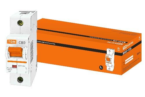 Автоматический выключатель ВА47-125 1Р 80А 15кА х-ка С TDM (SQ0208-0058) Автоматический выключатель ВА47-125 1Р 80А 15кА х-ка С TDM (SQ0208-0058)