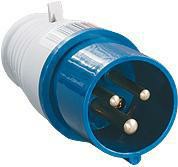 Вилка 013 2Р+РЕ 16А 220В IP44 TDM (1/100) (SQ0601-0001)