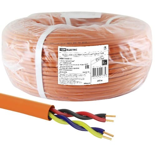 Кабель TDM силовой КПСнг(А)-FRHF 2х2х0,75 мм² (200м) (SQ0114-0111) Кабель TDM силовой КПСнг(А)-FRHF 2х2х0,75 мм² (200м) (SQ0114-0111)