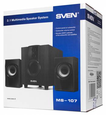 Колонки SVEN MS-107, чёрный, акустическая система 2.1, мощность(RMS): 5 Вт+2x2.5 Вт (SV-014810) фото 5 Колонки SVEN MS-107, чёрный, акустическая система 2.1, мощность(RMS): 5 Вт+2x2.5 Вт (SV-014810) фото 5
