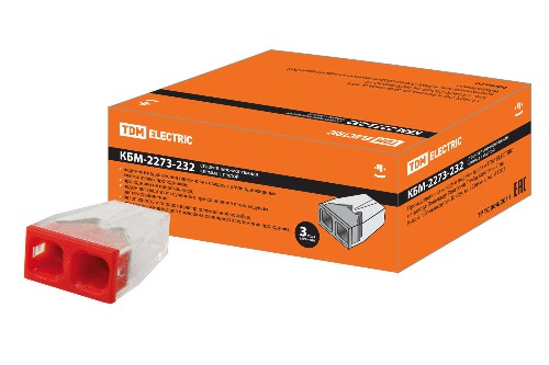 Строительно-монтажная клемма КБМ-2273-232 (2,5мм2) с пастой TDM (250) (SQ0517-0111) Строительно-монтажная клемма КБМ-2273-232 (2,5мм2) с пастой TDM (250) (SQ0517-0111)