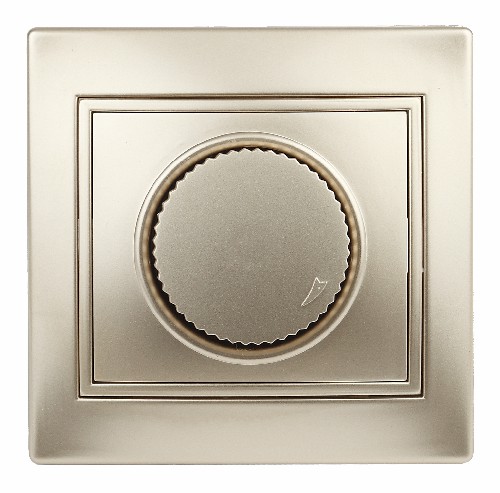 Светорегулятор INTRO поворотный, 600Вт 230В, скрытой установки, Plano, шампань (1/10/200/2000) (Б0030091) фото 5 Светорегулятор INTRO поворотный, 600Вт 230В, скрытой установки, Plano, шампань (1/10/200/2000) (Б0030091) фото 5