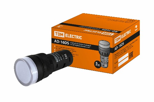 Лампа AD-16DS(LED)матрица d16мм белый 24В AC/DC TDM (SQ0702-0055) Лампа AD-16DS(LED)матрица d16мм белый 24В AC/DC TDM (SQ0702-0055)
