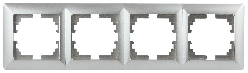 Рамка INTRO на 4 поста, СУ, Solo, алюминий (14/140/1680) 4-504-03 (Б0043426) Рамка INTRO на 4 поста, СУ, Solo, алюминий (14/140/1680) 4-504-03 (Б0043426)