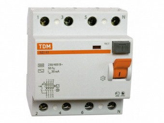 УЗО ВД1-63 4Р 63А 100мА тип А TDM (SQ0203-0091) УЗО ВД1-63 4Р 63А 100мА тип А TDM (SQ0203-0091)