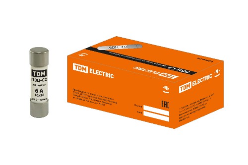 Плавкая вставка ПВЦ-С2 10х38 aR (быстродействующая) 6А TDM (SQ0729-0040) Плавкая вставка ПВЦ-С2 10х38 aR (быстродействующая) 6А TDM (SQ0729-0040)