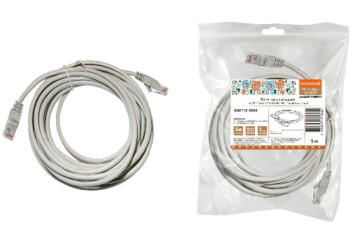 Патч-корд TDM народный U/UTP Cat 5e 4PR 24AWG PVC, литой 5 м, серый (1/5/100) (SQ0115-0006) Патч-корд TDM народный U/UTP Cat 5e 4PR 24AWG PVC, литой 5 м, серый (1/5/100) (SQ0115-0006)