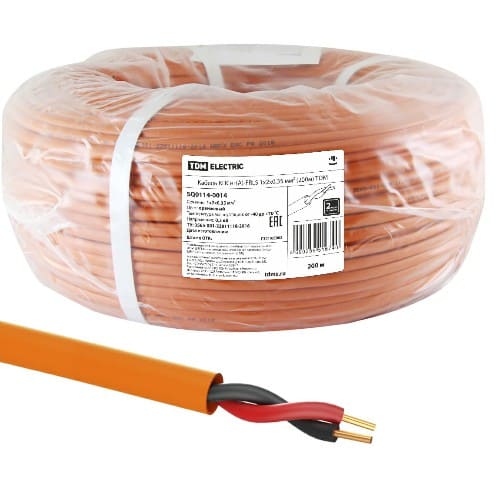 Кабель TDM силовой КПСнг(А)-FRLS 1х2х0,35 мм² (200м) (SQ0114-0014) Кабель TDM силовой КПСнг(А)-FRLS 1х2х0,35 мм² (200м) (SQ0114-0014)