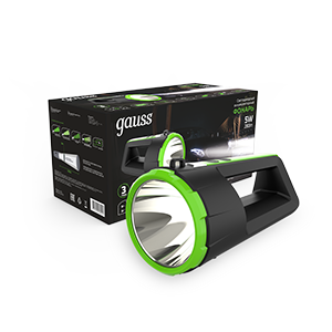 Фонарь GAUSS прожекторный модель GFL701 5W 280lm Li-ion 5000mAh диммируемый LED, power bank, 5 режимов, IP33, 233х112х108 см 1/10/30 (GF701) Фонарь GAUSS прожекторный модель GFL701 5W 280lm Li-ion 5000mAh диммируемый LED, power bank, 5 режимов, IP33, 233х112х108 см 1/10/30 (GF701)