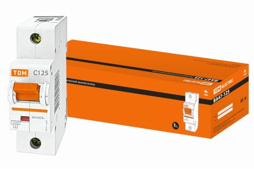 Автоматический выключатель ВА47-125 1Р 125А 15кА х-ка С TDM (SQ0208-0060) фото 2 Автоматический выключатель ВА47-125 1Р 125А 15кА х-ка С TDM (SQ0208-0060) фото 2