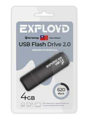 Флеш-накопитель USB 4GB Exployd 620 чёрный (EX-4GB-620-Black) Флеш-накопитель USB 4GB Exployd 620 чёрный (EX-4GB-620-Black)