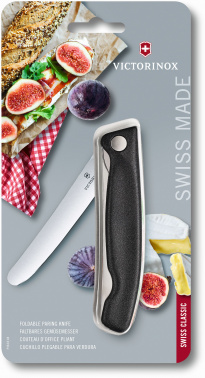 Кухонный нож Victorinox Swiss Classic, сталь, для овощей, лезвие 110 мм., прямая заточка, чёрный (6.7803) фото 4 Кухонный нож Victorinox Swiss Classic, сталь, для овощей, лезвие 110 мм., прямая заточка, чёрный (6.7803) фото 4
