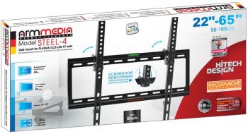 Кронштейн для телевизора Arm Media STEEL-4 new черный 22"-65" макс.40кг настенный наклон (10218) фото 4 Кронштейн для телевизора Arm Media STEEL-4 new черный 22"-65" макс.40кг настенный наклон (10218) фото 4