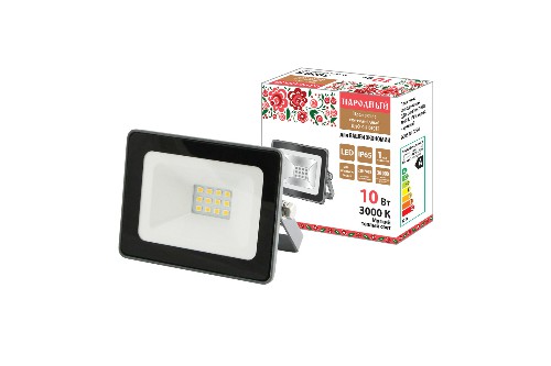 Прожектор светодиодный НАРОДНЫЙ СДО-04-010Н 10 Вт, 3000 К, IP65, серый, (1/1/40) (SQ0336-0284) фото 2 Прожектор светодиодный НАРОДНЫЙ СДО-04-010Н 10 Вт, 3000 К, IP65, серый, (1/1/40) (SQ0336-0284) фото 2