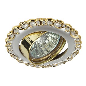 Светильник ЭРА KL59 А SL/GD литой MR16 12V/220V 50W жемчужно-белый/золото (100/2100) (Б0017105) фото 3 Светильник ЭРА KL59 А SL/GD литой MR16 12V/220V 50W жемчужно-белый/золото (100/2100) (Б0017105) фото 3