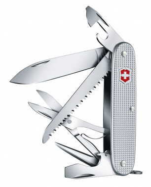 Нож перочинный Victorinox Farmer X Alox, 93 мм., 10 функций, серебро (карт. коробка) (0.8271.26) фото 2 Нож перочинный Victorinox Farmer X Alox, 93 мм., 10 функций, серебро (карт. коробка) (0.8271.26) фото 2