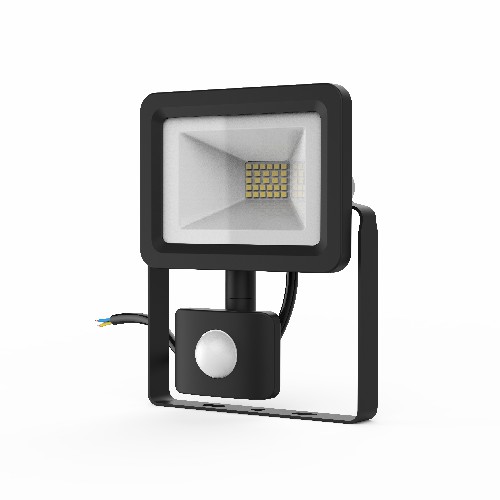 Прожектор светодиодный GAUSS Elementary-S 20W 1300lm 6500К 175-265V IP65 черный с датчиком движения (1/20) (628511320) фото 2 Прожектор светодиодный GAUSS Elementary-S 20W 1300lm 6500К 175-265V IP65 черный с датчиком движения (1/20) (628511320) фото 2