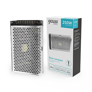Блок питания GAUSS Basic для светодиодной ленты 12V 250W IP20 1/36 (BT507) Блок питания GAUSS Basic для светодиодной ленты 12V 250W IP20 1/36 (BT507)