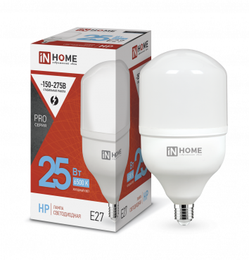 Лампа светодиодная IN HOME HP-PRO 25Вт 230В E27 6500К 2380Лм (1/50) (4690612031064) Лампа светодиодная IN HOME HP-PRO 25Вт 230В E27 6500К 2380Лм (1/50) (4690612031064)
