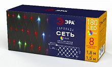 Гирлянда светодиодная ЭРА ENIS-01R Сеть 1 8 м*1 5 м RGB 220V IP20 (60/720) (Б0041902)