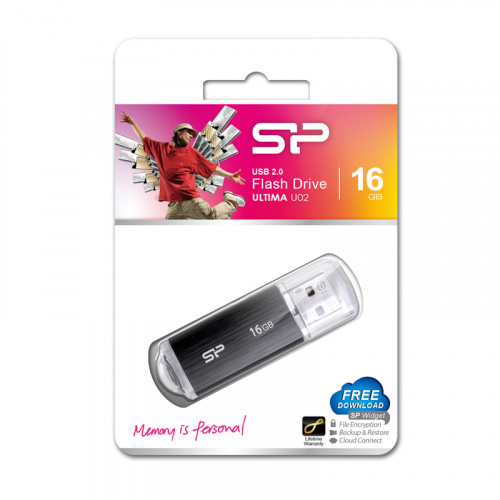 Флеш-накопитель USB 16GB Silicon Power Ultima U02 чёрный (SP016GBUF2U02V1K) фото 10 Флеш-накопитель USB 16GB Silicon Power Ultima U02 чёрный (SP016GBUF2U02V1K) фото 10