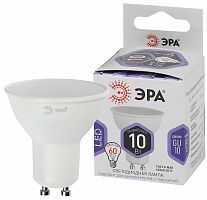 Лампа светодиодная ЭРА STD LED MR16-10W-860-GU10 GU10 10Вт софит холодный дневной свет (1/100) (Б0049074)