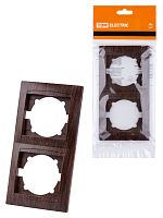 Рамка 2-х постовая вертикальная венге , с/у, "Лама" (20/240) TDM (SQ1815-0433)