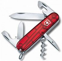 Нож перочинный Victorinox Spartan, 91 мм., 12 функций, красный полупрозрачный (карт. коробка) (1.3603.T)