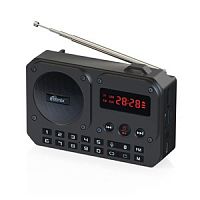 Радиоприемник RITMIX RPR-010, Bluetooth v.5.3, диктофон, USB флэш/microSD, вход AUX, LED дисплей, темно-серый(1/60) (80003812)
