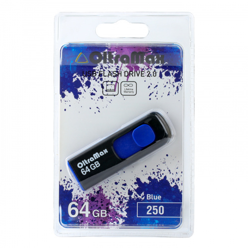Флеш-накопитель USB 64GB OltraMax 250 синий (OM-64GB-250-Blue) фото 4 Флеш-накопитель USB 64GB OltraMax 250 синий (OM-64GB-250-Blue) фото 4