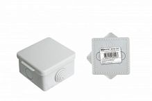 Распаячная коробка ОП 65х65х50мм, крышка, IP54, 4вх. инд. штрихкод TDM (1/120) (SQ1401-0511)