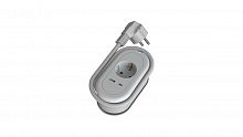 Сетевой фильтр RITMIX RM-211C White, 1 розетка, USB-C+USB-A, 16А, 3680Вт, кабель медный 2м, портативный, с заземлением (1/20) (80004139)
