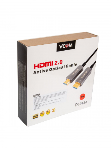 Активный оптический кабель HDMI 19M/M,ver. 2.0, 4K@60 Hz 20m VCOM <D3742A-20M> (1/14) фото 4