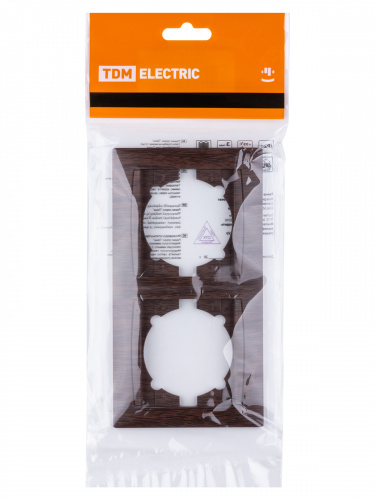 Рамка 2-х постовая горизонтальная венге , с/у, "Лама" (20/240) TDM (SQ1815-0430) фото 2 Рамка 2-х постовая горизонтальная венге , с/у, "Лама" (20/240) TDM (SQ1815-0430) фото 2