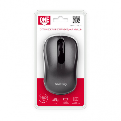 Беспроводная мышь Smartbuy ONE 378 (SBM-378AG-G) серый (1/40) фото 3