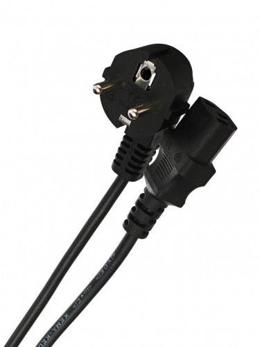 Кабель компьютер--> розетка 220V (EURO) <VDE> 3G*0.75 мм., чёрный, 1.8 м. VCOM (1/50) (CE021-CU0.75-1.8M)