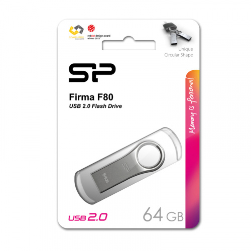 Флеш-накопитель USB  64GB  Silicon Power  Firma F80  металл (SP064GBUF2F80V1S) фото 10