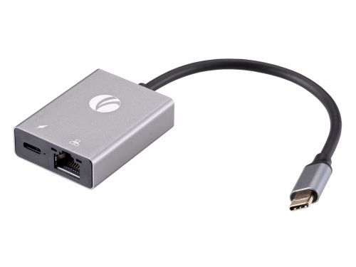 Переходник USB 3.1 Type-C--> RJ45+PD 100Вт, Allum Shell, VCOM <CU4591> (1/100)