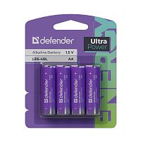 Элемент питания DEFENDER LR6 АА UltraPower BL4  (40/240) (56035)