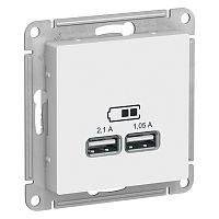 Механизм розетки USB 1-м С/У ATLASDESIGN 5В 1порт х 2.1А 2порта х 1.05А бел. Systeme Electric ATN000133 (1/8/48)
