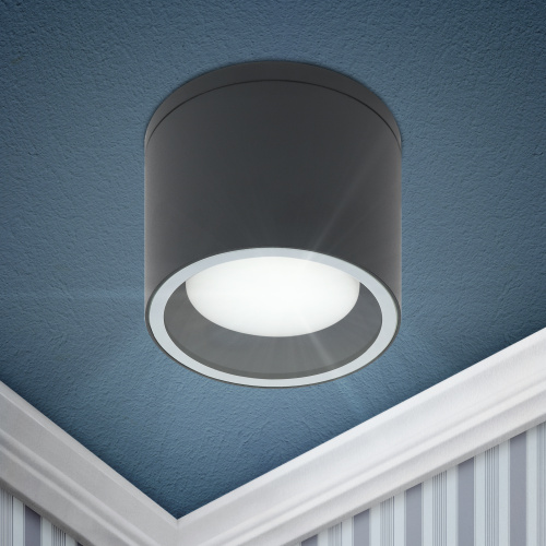 Светильник ЭРА настенно-потолочный спот WL40 BK GX53, черный, IP54 (1/20) (Б0054414) фото 2 Светильник ЭРА настенно-потолочный спот WL40 BK GX53, черный, IP54 (1/20) (Б0054414) фото 2