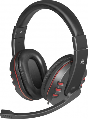 Гарнитура игровая DEFENDER Warhead G-160, полноразмерная, шнур 2.5 м, черный/красный (1/20) (64113) фото 7
