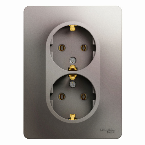 Розетка 2-м С/У GLOSSA 16А IP20 250В с заземл. в сборе платина Systeme Electric GSL001224 (1/6/12) Розетка 2-м С/У GLOSSA 16А IP20 250В с заземл. в сборе платина Systeme Electric GSL001224 (1/6/12)