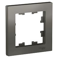 Рамка 1-м ATLASDESIGN сталь Systeme Electric ATN000901 (1/10/40)